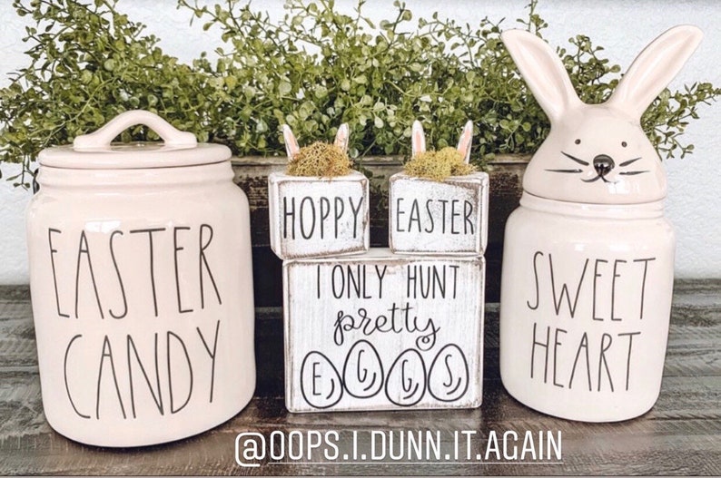 Easter Decor, Easter Sign Bundle, Easter Tier Tray Decor, Small Easter Decor, Spring Signs, Discount Bundle, Easter Wood Sign, Tier Tray image 3