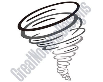 Tornado SVG - HTV - Vinyl Cutting Graphic Art