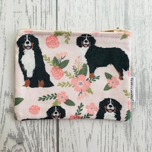 Berner Mountain Dog Stoff Reißverschluss Geldbörse, Taschen & Geldbörsen, Hundeliebhaber Geschenk, Münztasche, Kartenhalter, Geschenke für Frauen, Strumpffüller