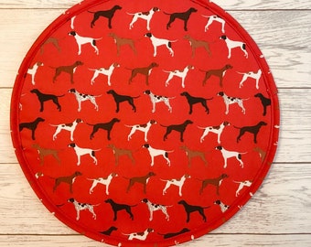 Pair Of Handmade Red Pointer Range Hob Covers. Country Cottage. Home Decor. Kitchen Accessory.