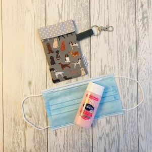Graue Jagdhunde Handyklammer auf Beutel für Hund Walking oder Hand Sanitiser