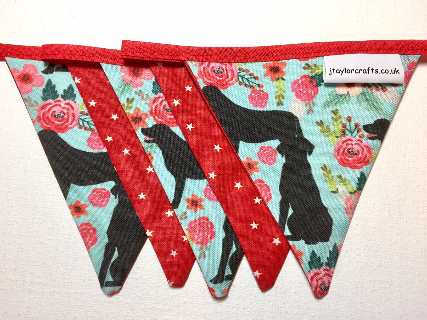Labrador Navidad Bunting . Casa de campo floral y tela de | Etsy