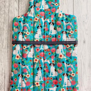 English Pointer - Large Floral Quilted Hot Water Bottle Cover