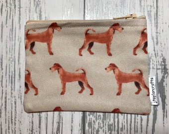 Irish Terrier tan fabric zip coin sac à main, sacs et sacs à main, cadeau amoureux des chiens, porte-monnaie, porte-cartes, cadeaux pour elle, remplisseur de bas