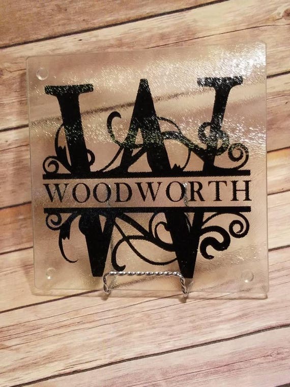 Personalized Last Name Cutting Boarddecorative Glass Cutting Etsy