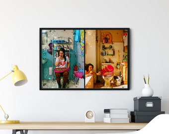 Broad City Artwork: Abbi and Ilana original art featuring Four Seasons in the Bathroom - Valentine's Day (3 of 4)