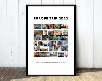 Instagram Photo Collage | Social Media Picture Set | Road Trip | Family Vacation Collage | Wedding | Disney World Collage | Bachelorette
