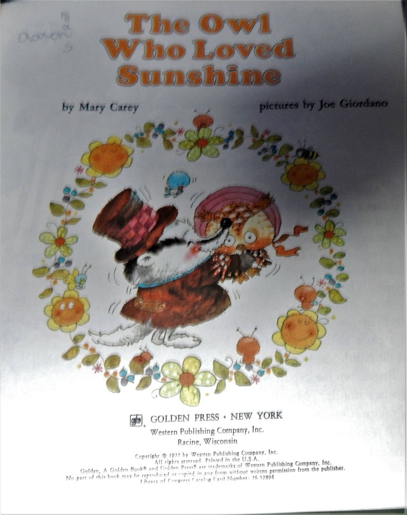 The owl who loved sunshine (A kids paperback)