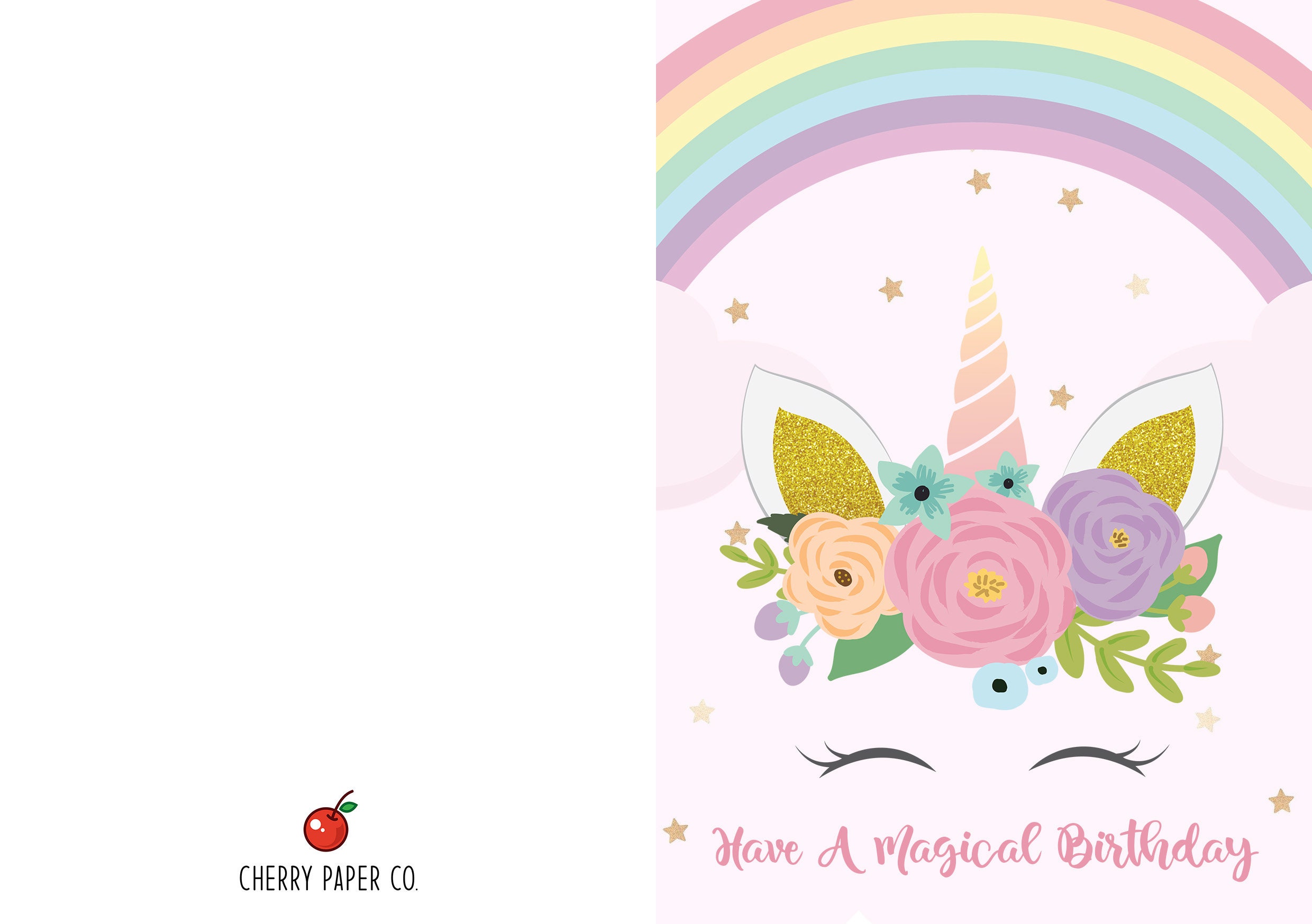 Printable Birthday Card Unicorn Cards for Kids Printable - Etsy