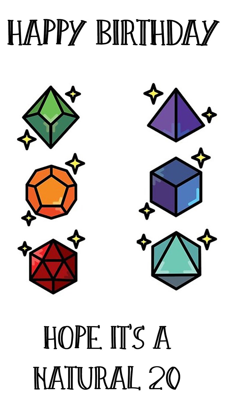 Printable Dungeons and Dragons Card D&amp;D Birthday Card - Etsy