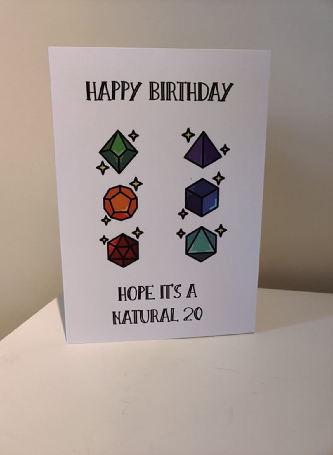 Dungeons and Dragons Happy Birthday I Hope Its a Natural 20 | Etsy