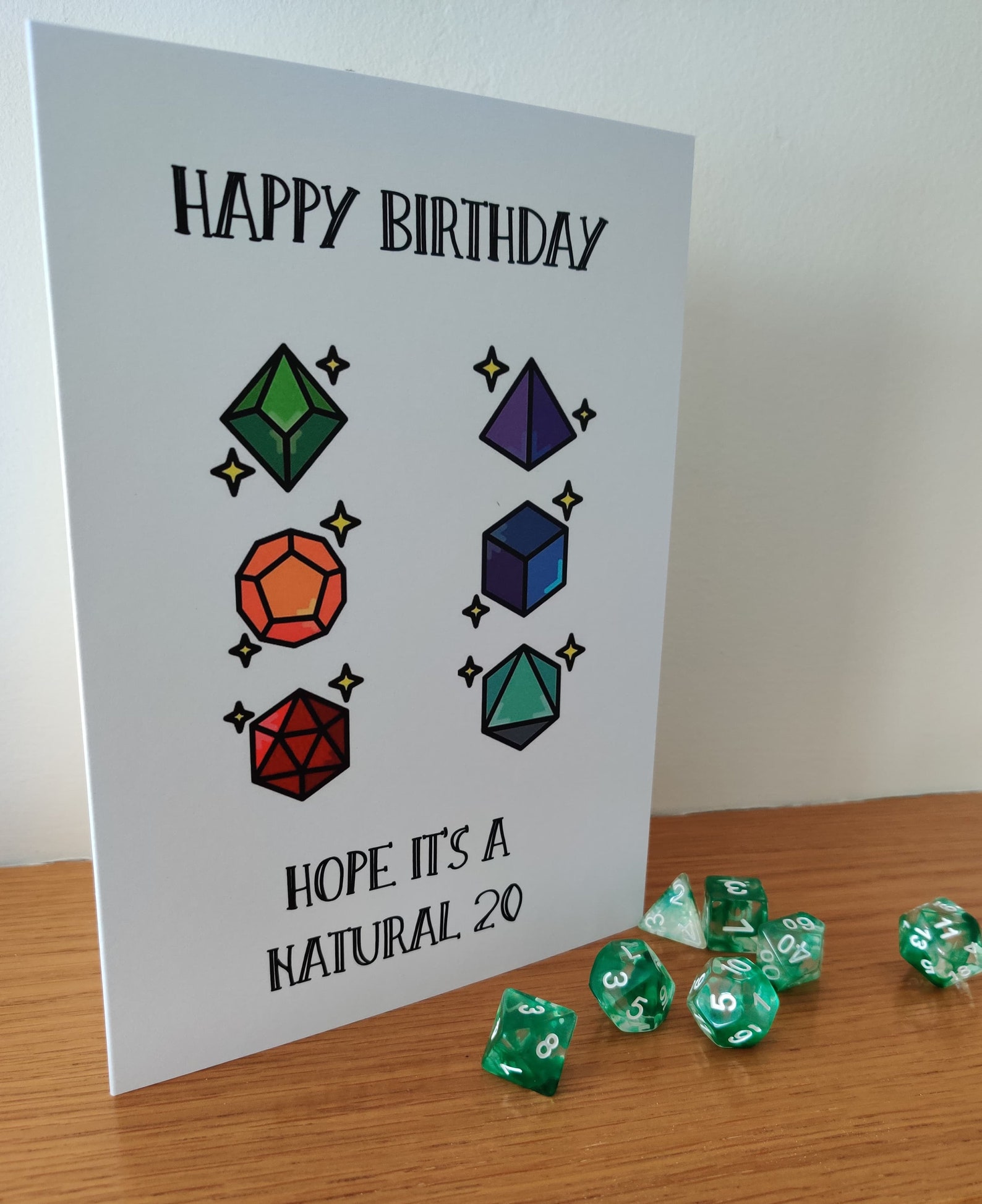 Dungeons and Dragons Happy Birthday I Hope Its a Natural 20 | Etsy