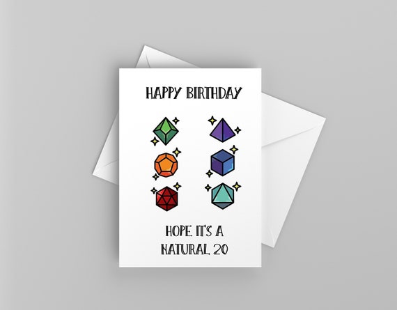 Printable Dungeons and Dragons Card D&amp;D Birthday Card - Etsy