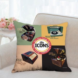 Spin Alley The Icons 18 x 18 Throw Pillow image 1