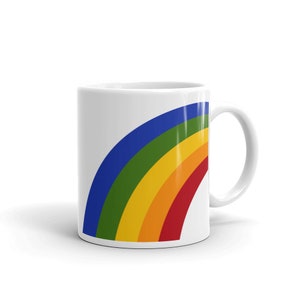 Vintage Rainbow Coffee Mug, 1980s kitchen, Rainbow Pattern Coffee Mug, Vintage Kitchen, Gay Pride Coffee Mug