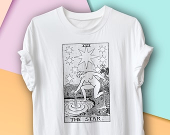 Vintage Tarot Card Shirt 'The Star', Celestial Shirt, Witchcraft or Occult Shirt, Fortune Teller Shirt, Mystical