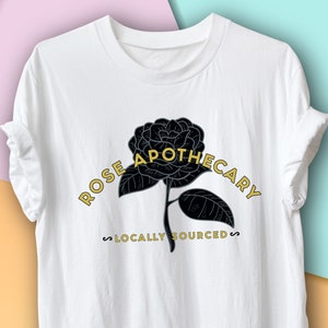 Rose Apothecary Shirt, Short-Sleeved Schitt&#39;s Creek Tee, Gift for Her