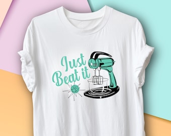 Vintage Kitchen Mixer Shirt, Turquoise Kitchen, Rockabilly Style, 50s Housewife, Sunbeam Mixer