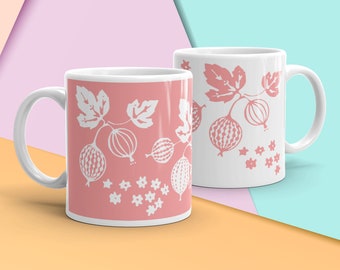 Vintage Pyrex Pink Gooseberry Coffee Mug, Pyrex Tea Mug, Pink Pyrex, Pink Vintage Kitchen, Rockabilly