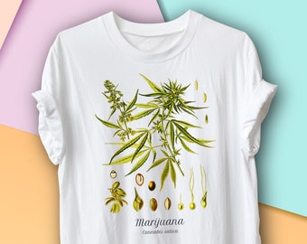 4sold Maglietta Uomo Polmoni Foglie Di Cannabis - 100% Cotone, Stampata DTG, Unisex, Taglia S, Bianca