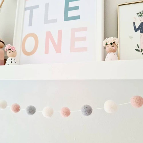 Grey & Pink Bunting Nursery Bunting Baby Girl Bunting Etsy UK