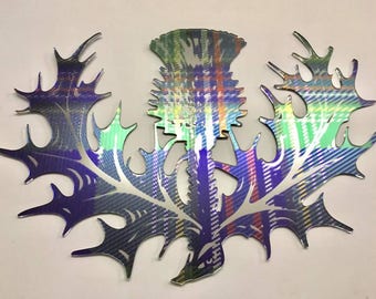 Tartan Acrylic Wall Art Thistle