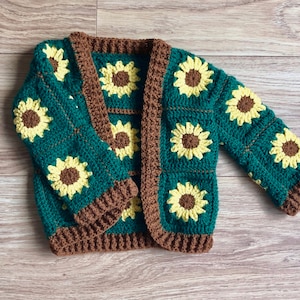 Sunflower Baby Cardigan Crochet Pattern