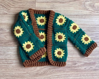 Sunflower Baby Cardigan Crochet Pattern