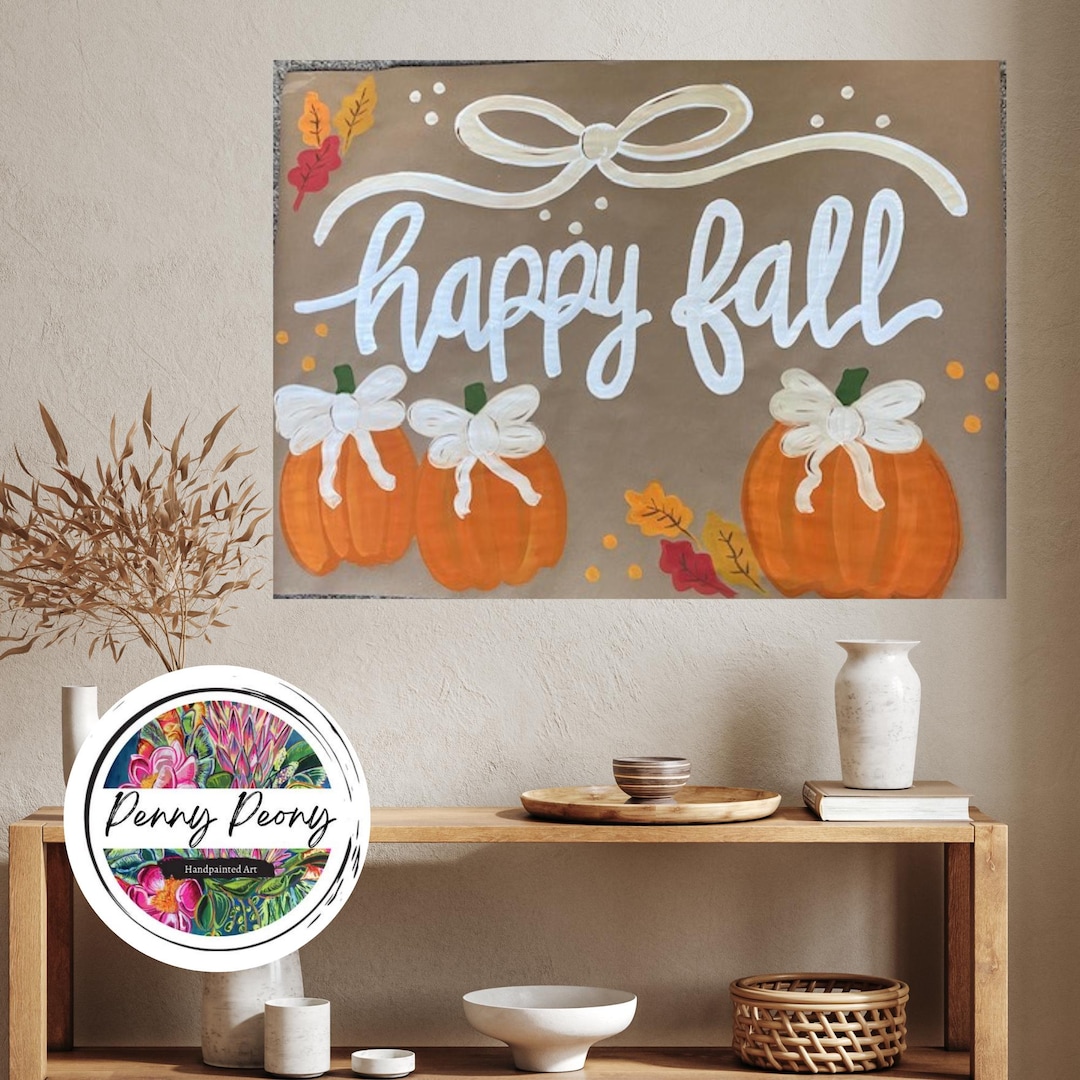 Fall Hand Painted Banners, Personalized Celebration Banners, Halloween ...