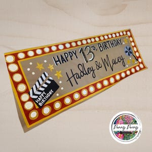 Hand Painted Banners, Kraft Paper Custom Banner Birthday, Graduation, Celebration, Brown Paper Banner Personalized for Celebrations image 10