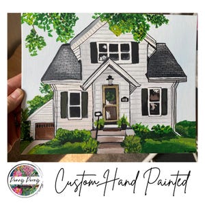 Custom House Portrait, House Painting Art, Custom House Painting, Personalized Home Sign, Hand Painted Artwork, Housewarming Gift Home Decor