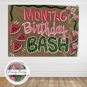 Hand Painted Banners, Kraft Paper Custom Banner Birthday, Graduation, Celebration, Brown Paper Banner Personalized for Celebrations