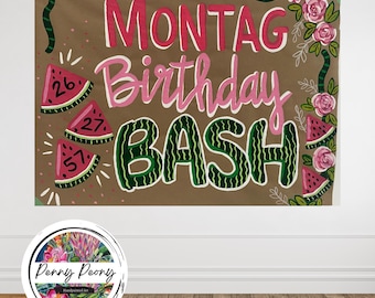 Hand Painted Banners, Kraft Paper Custom Banner Birthday, Graduation, Celebration, Brown Paper Banner Personalized for Celebrations