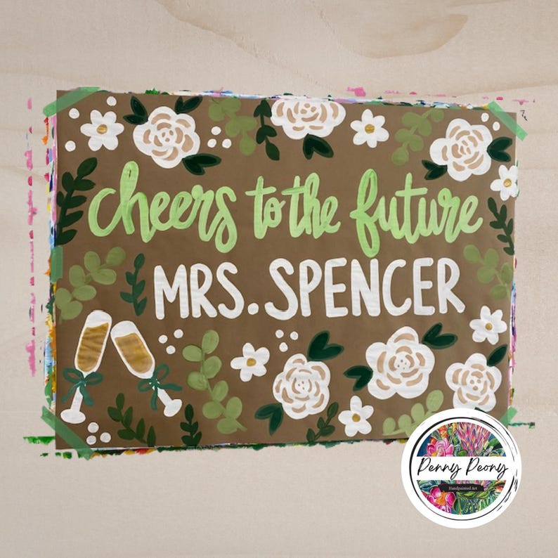 Hand Painted Banners, Kraft Paper Custom Banner Birthday, Graduation, Celebration, Brown Paper Banner Personalized for Celebrations image 11