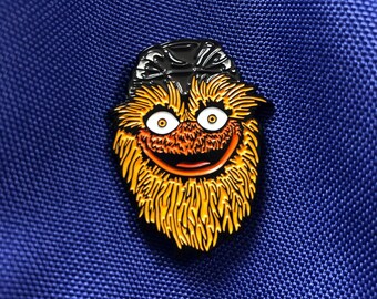 Gritty Soft Enamel Pin - Ghost Vegan - Philly Vegan - Flyers Pin