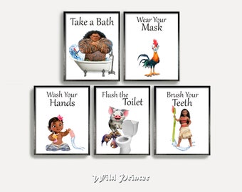 Bathroom Moana Decor Etsy