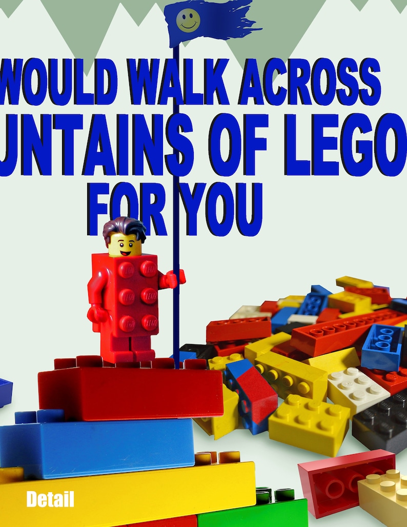 Lego Quote Wall Art Motivational Building Blocks Print Kids Etsy