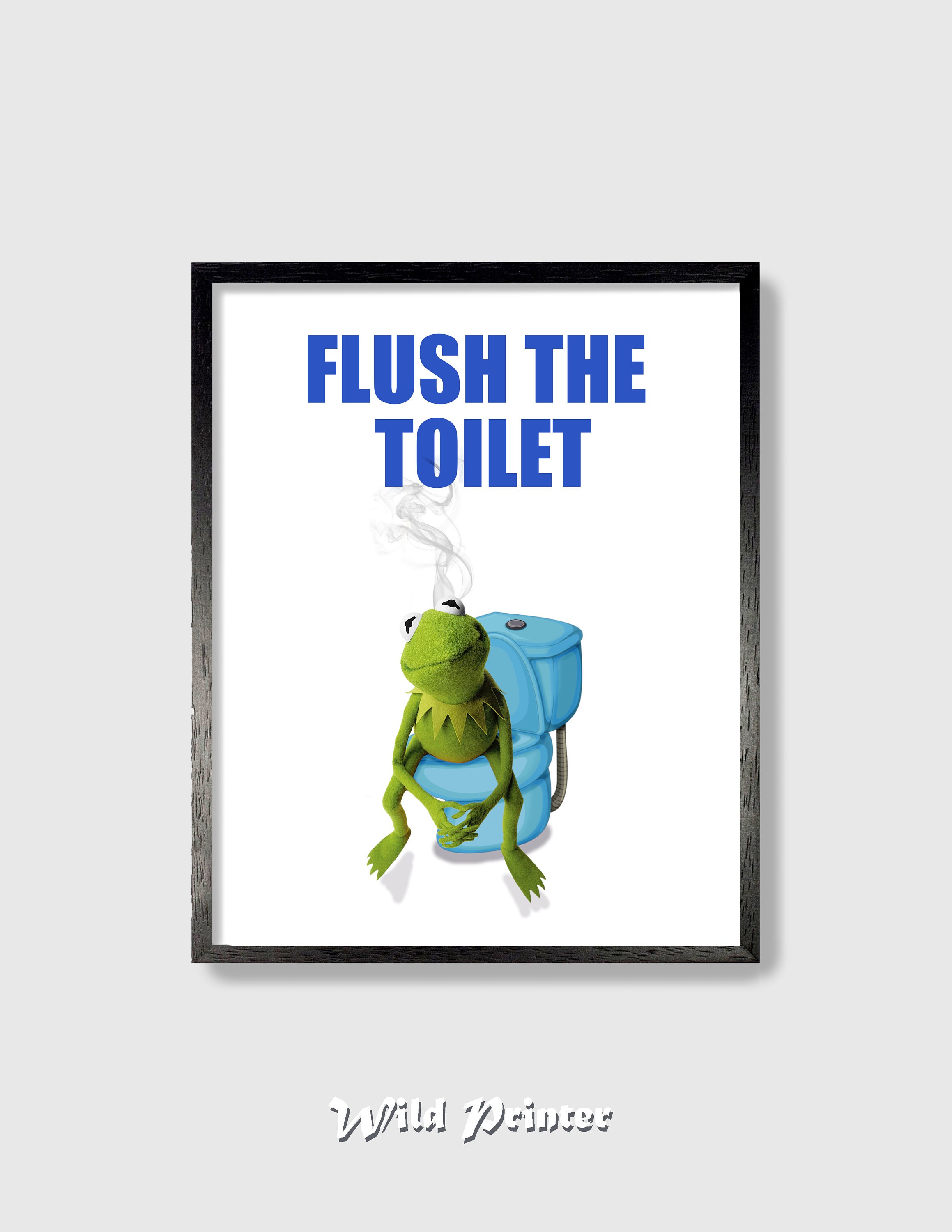 Muppets Bathroom Set of 5 Prints Sesame Street Quote Wash Etsy