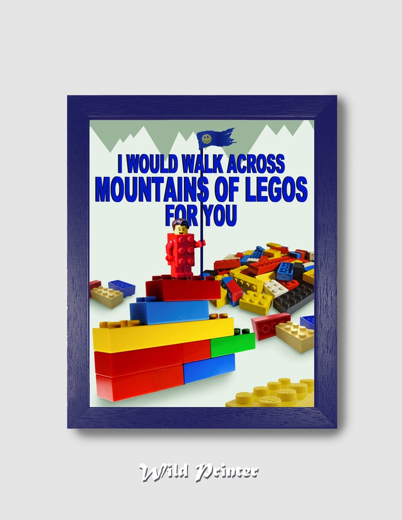 Lego Quote Wall Art Motivational Building Blocks Print Kids Etsy