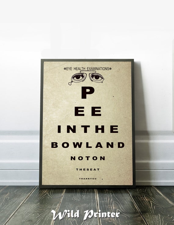 Vintage Eye Exam Chart