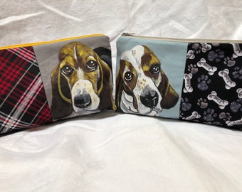 Customized Pet Portrait Multi functional bag. Fully Lined and Zippered