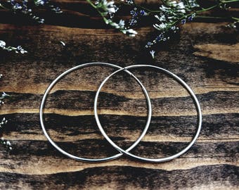 Endless Hoops 1.75" / Sterling Silver Hoops / Forever Hoops / Infinity Hoops / Silver Hoop Earrings / Minimalist Earrings