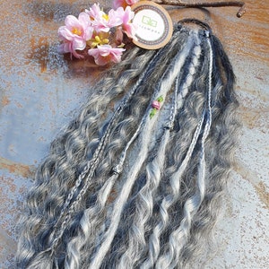 MiJoMade Curly Ponytail Dread Set: 8 dreads on a hair elastic - MADE TO ORDER