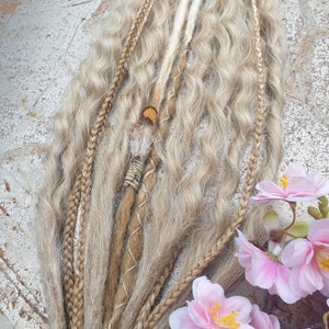 MiJoMade dunkelblonder Dreadlock-Pferdeschwanz: 7 Dreads an einer Krawatte Bild 5