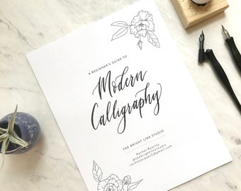 Modern Calligraphy Practice Alphabet Sheets/Pointed Pen Calligraphy Alphabet Sheets/ Faux Calligraphy Alphabet Sheets