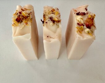 Grapefruit and Rose Shea Butter Soap, handmade soap, cold-process, vegan, palm oil free, essential oils