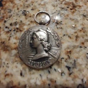 Vintage Art Nouveau French Art Medal Railroad/Railways Honor Work Medal/Pendant Signed Georges Guiraud