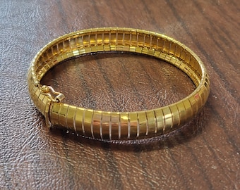 Gold Plated 925 Milor Gold Bracelet Vintage Milor Signed 925