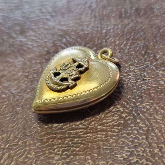 Vintage Gold over Sterling Silver US Navy Sweethe… - image 6
