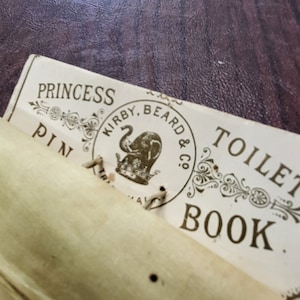 Kirby Beard & Co. "The Princess Pin Book," Vintage Assorted Sizes of Straight Pins in Original Paper Case and Folding (Fragile) Fabric Case